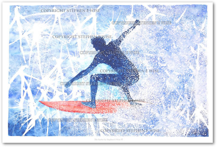 Buy Original Art Works from leading Contemporary Artist Stephen E Wise - Artwork Title : The surfer